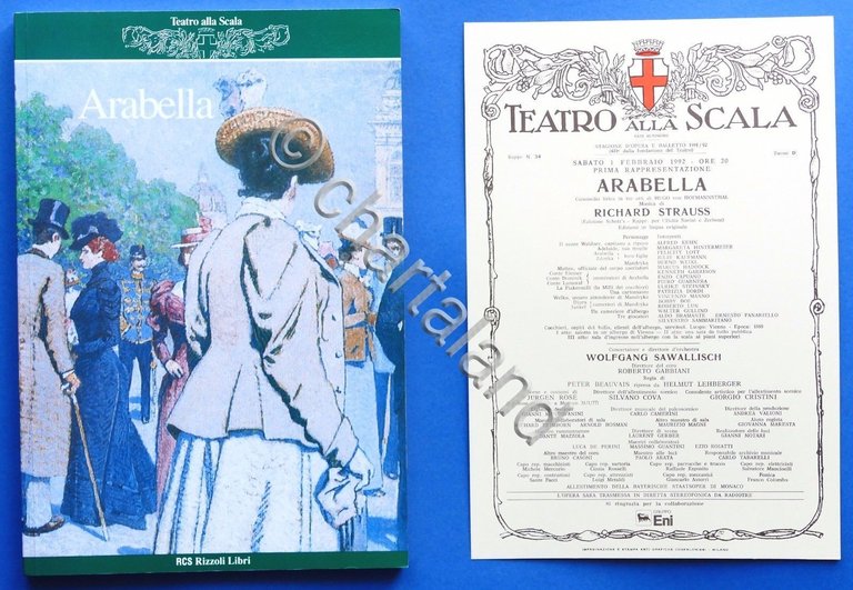 Musica - Libretto e locandina Opera Arabella - Strauss - …