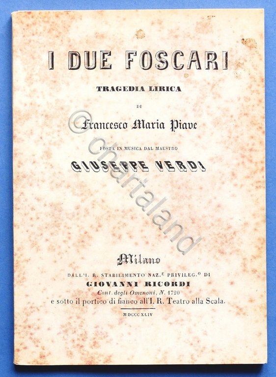 Musica - Libretto Opera I due Foscari - G. Verdi … | Immagine Gallery 3
