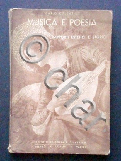Musica - Musica e Poesia - Carlo Culcasi - 1936