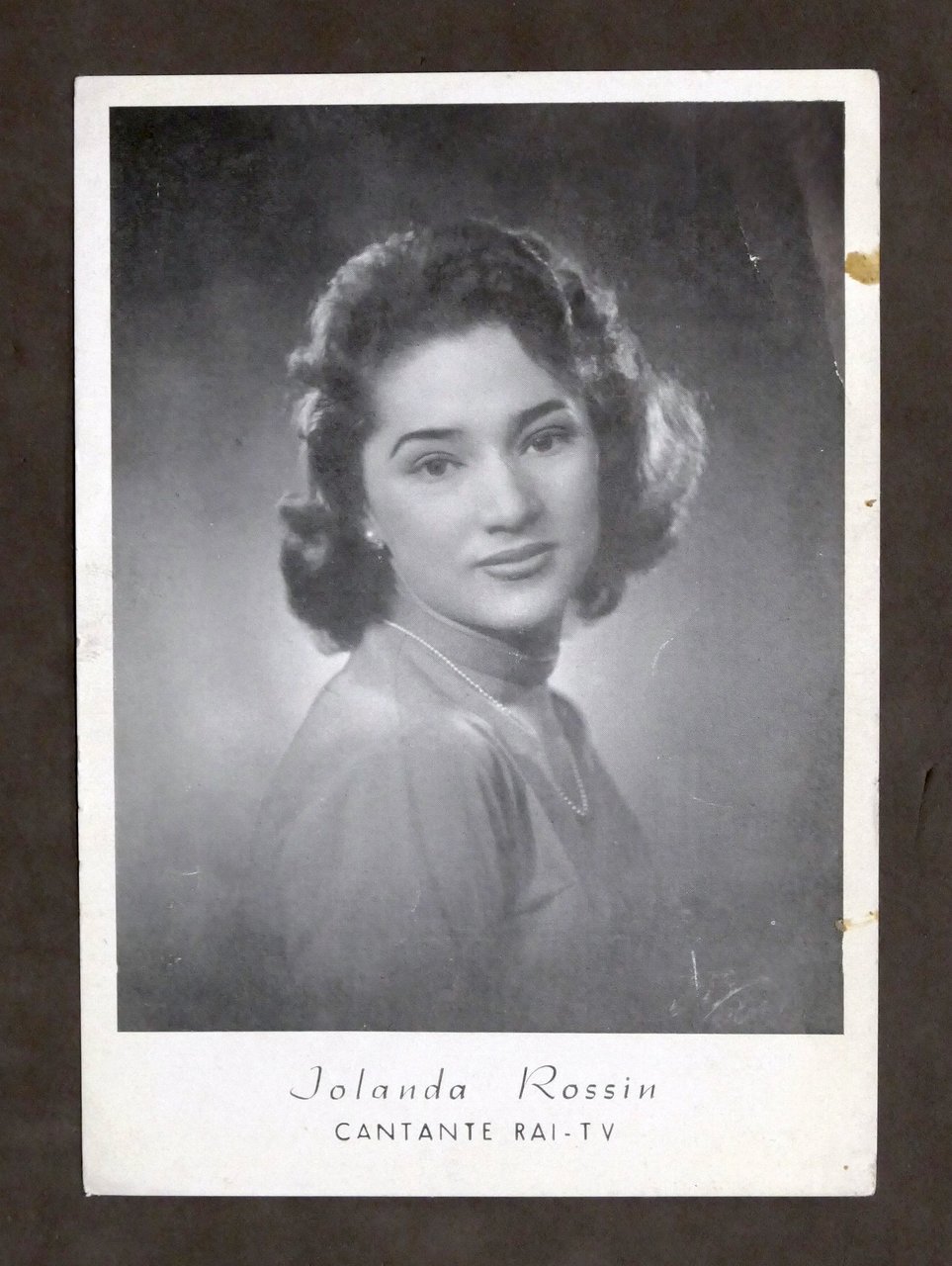 Musica - Ritratto della cantante Jolanda Rossin - anni '60