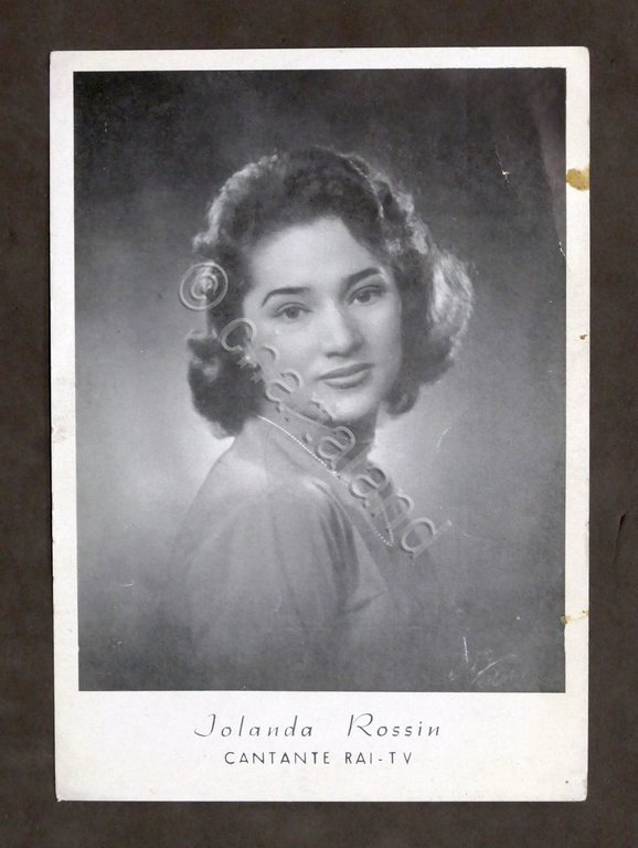 Musica - Ritratto della cantante Jolanda Rossin - anni '60