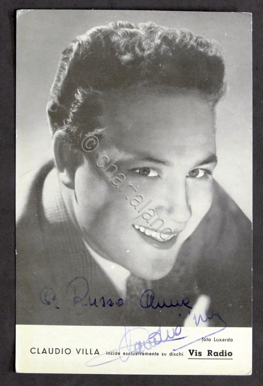 Musica Cinema - Autografo del cantante e attore Claudio Villa …