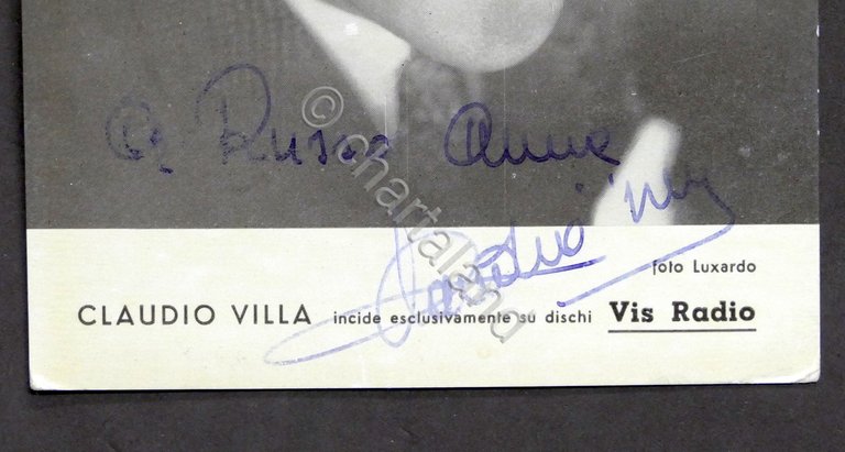 Musica Cinema - Autografo del cantante e attore Claudio Villa …