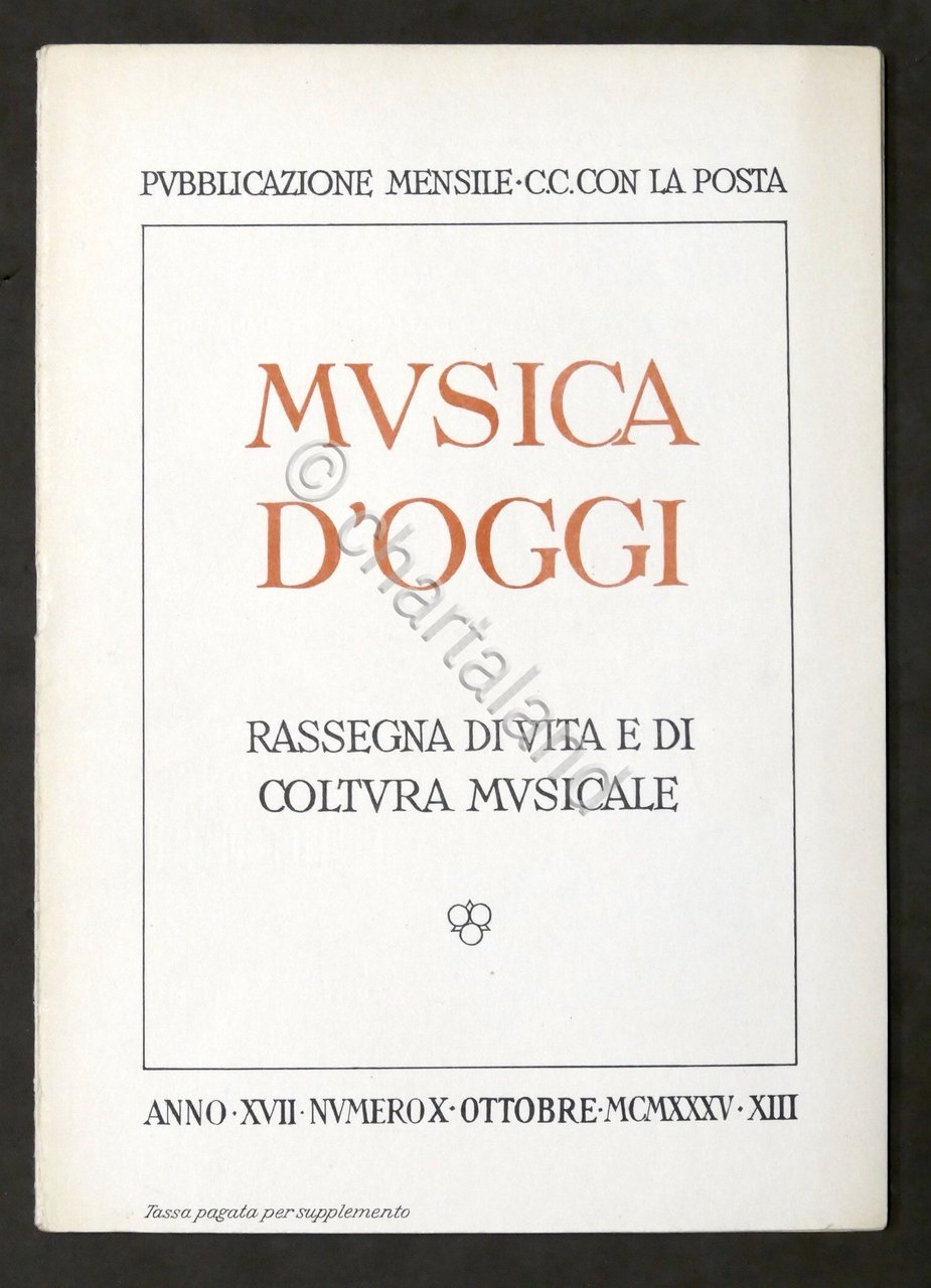 Musica d'Oggi - Rassegna di vita e cultura musicale - …