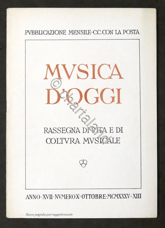Musica d'Oggi - Rassegna di vita e cultura musicale - …