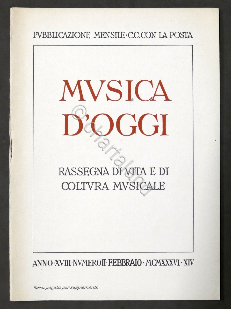 Musica d'Oggi - Rassegna di vita e cultura musicale - …