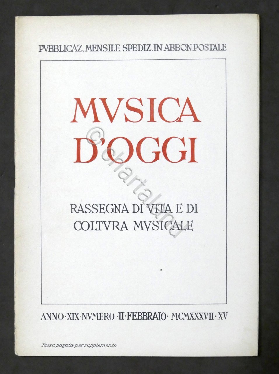 Musica d'Oggi - Rassegna di vita e cultura musicale - …