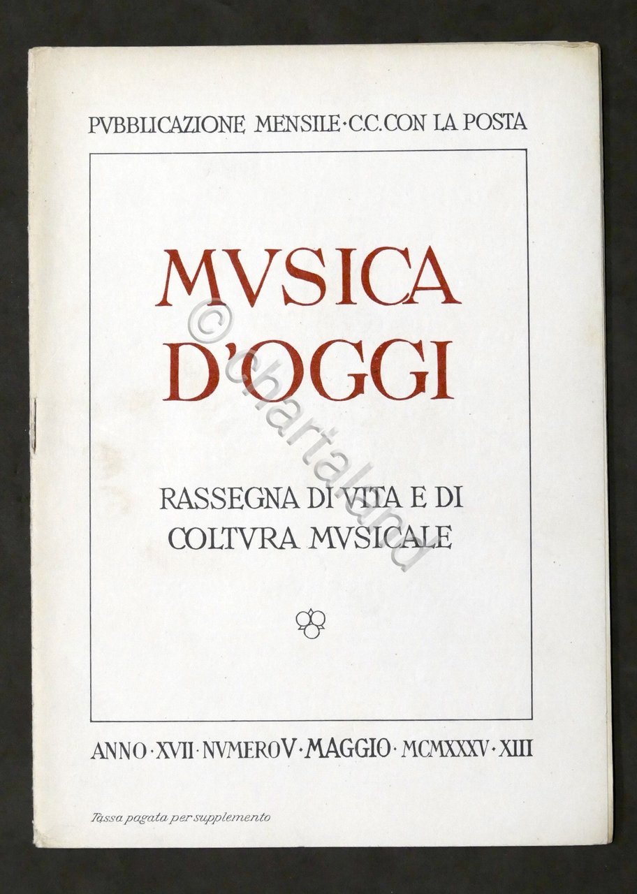 Musica d'Oggi - Rassegna di vita e cultura musicale - …
