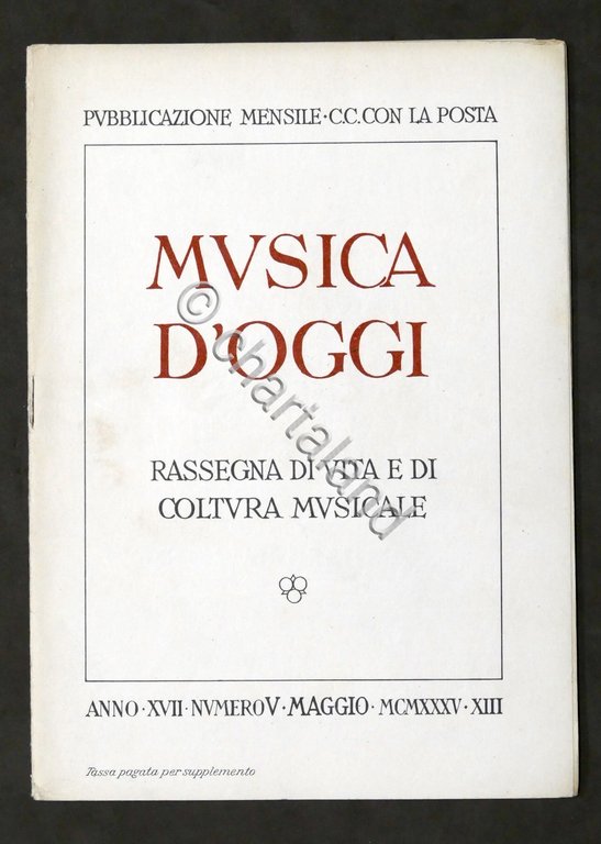 Musica d'Oggi - Rassegna di vita e cultura musicale - …