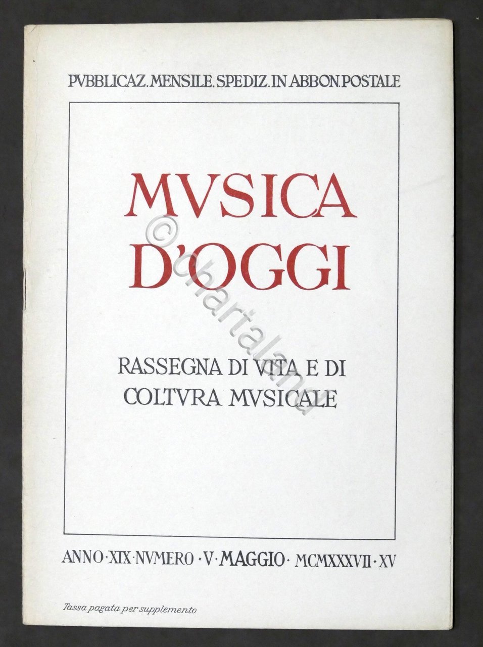 Musica d'Oggi - Rassegna di vita e cultura musicale - …