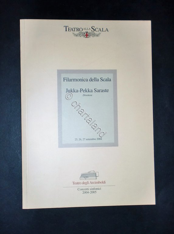 Musica libri - Filarmonica della Scala - 24-26-27 settembre 2004 …