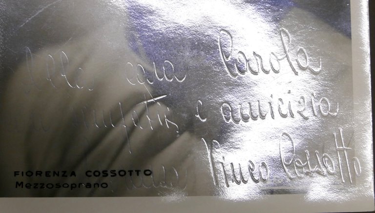 Musica Lirica - Autografo del mezzosoprano Fiorenza Cossotto - anni …