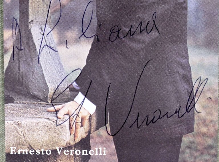Musica Lirica - Autografo del tenore Ernesto Veronelli - anni …