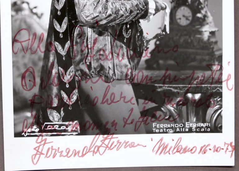 Musica Lirica - Autografo del tenore Ferrando Ferrari - 1977