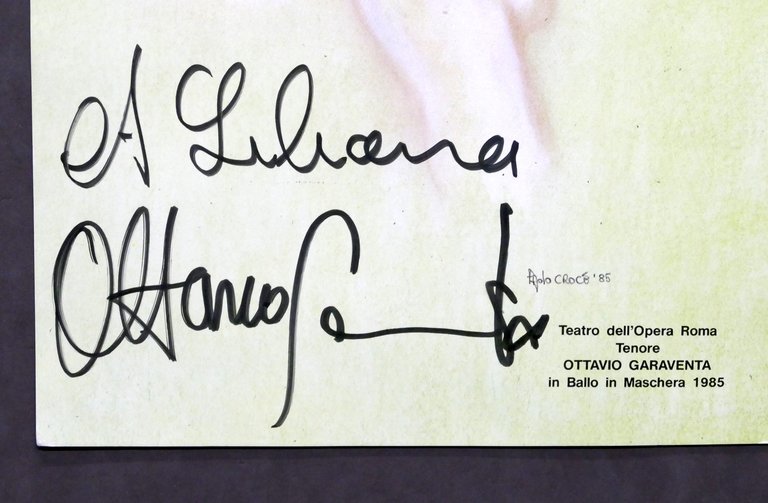 Musica Lirica - Autografo del tenore Ottavio Garaventa - 1985