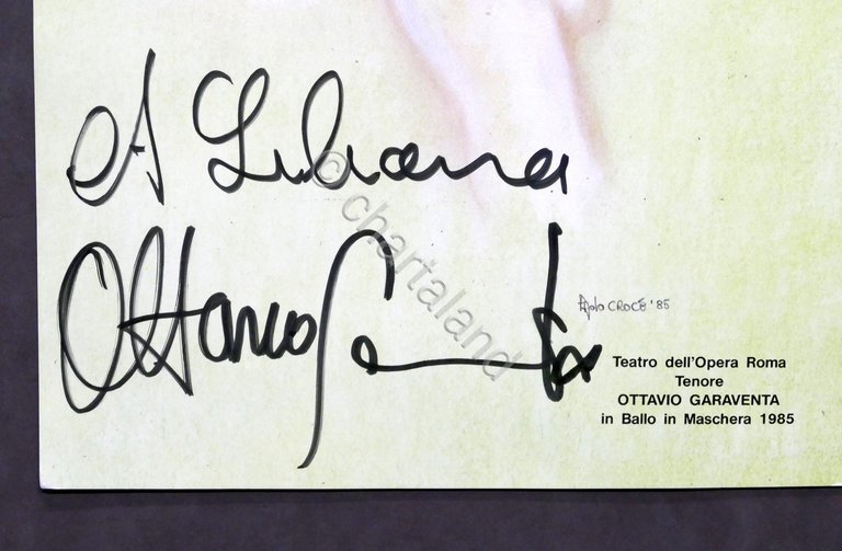 Musica Lirica - Autografo del tenore Ottavio Garaventa - 1985