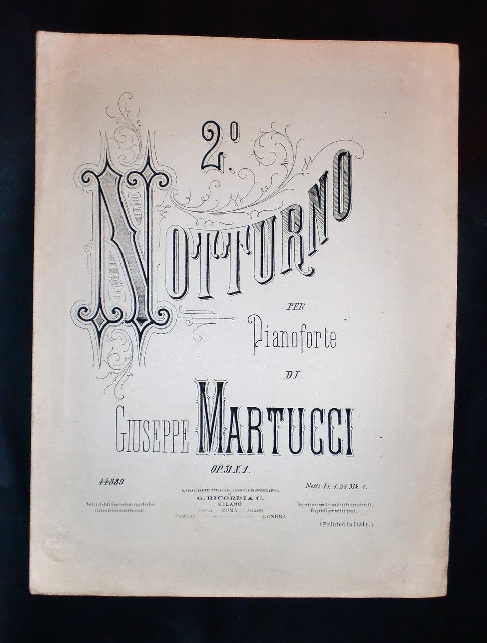 Musica Spartiti - 2° Notturno per pianforte - Giuseppe Martucci … | Immagine principale