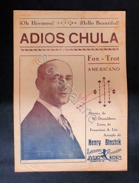 Musica Spartiti - Adios Chula - Fox-trot - W. Donaldson … | Immagine Gallery 2