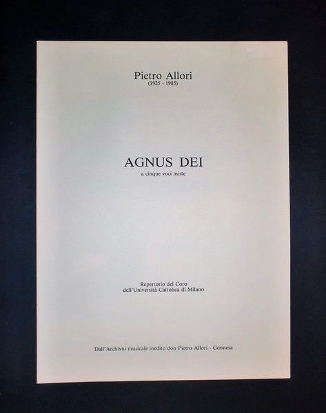 Musica Spartiti - Agnus Dei a cinque voci miste - … | Immagine principale