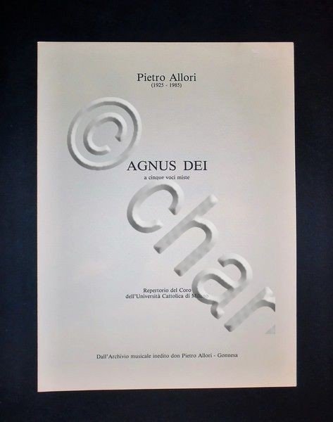 Musica Spartiti - Agnus Dei a cinque voci miste - … | Immagine Gallery 2