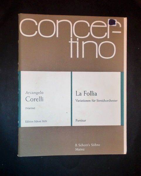 Musica spartiti - Arcangelo Corelli - La follia - Partitur …