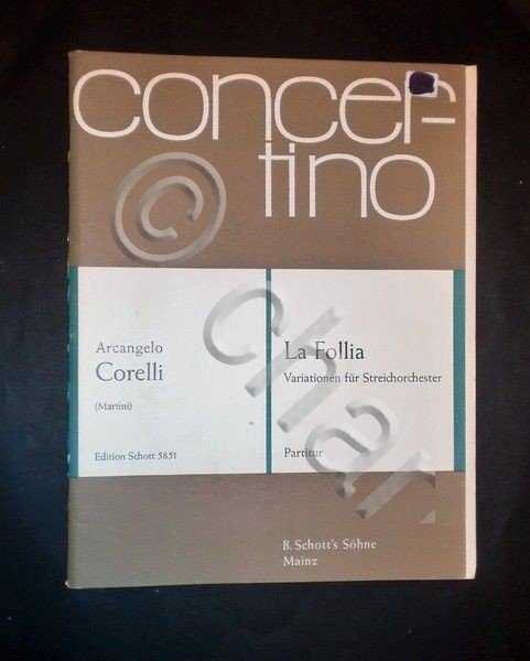 Musica spartiti - Arcangelo Corelli - La follia - Partitur …