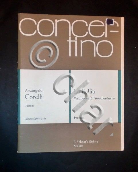 Musica spartiti - Arcangelo Corelli - La follia - Partitur …