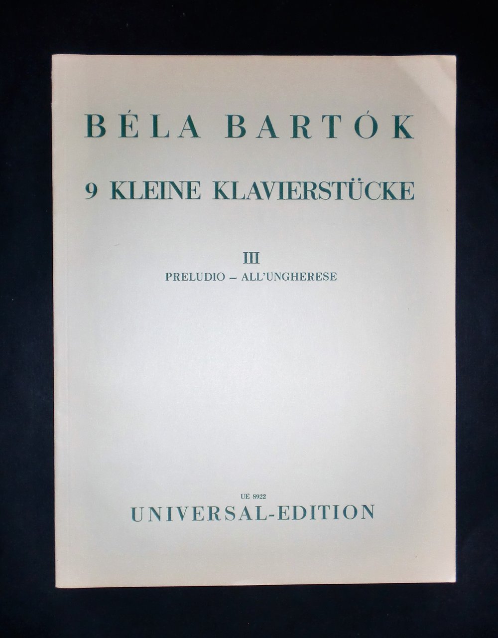 Musica spartiti - Béla Bartòk - 9 kleine klavierstücke - …