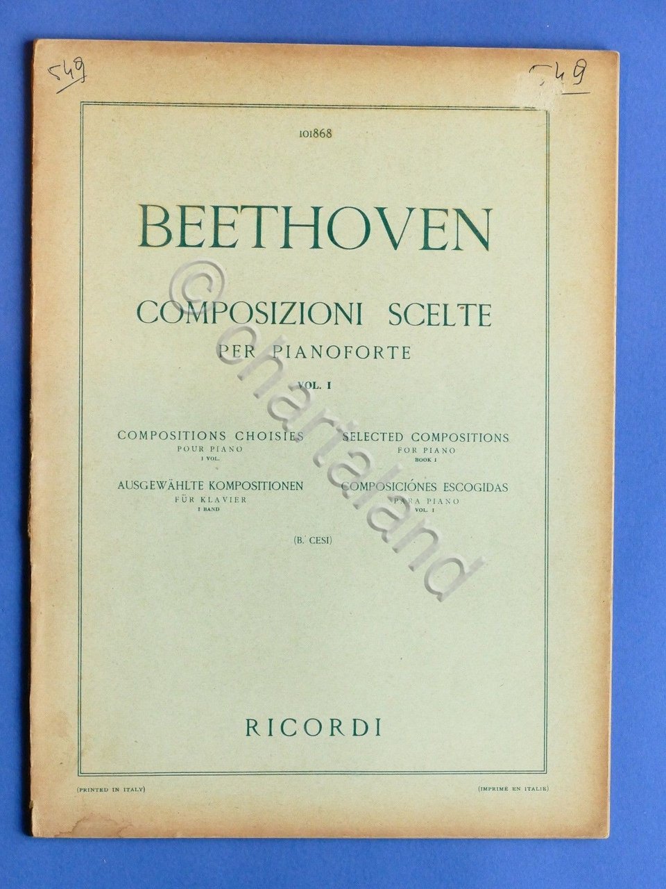 Musica Spartiti - Beethoven - Composizioni scelte per Pianoforte - … | Immagine principale