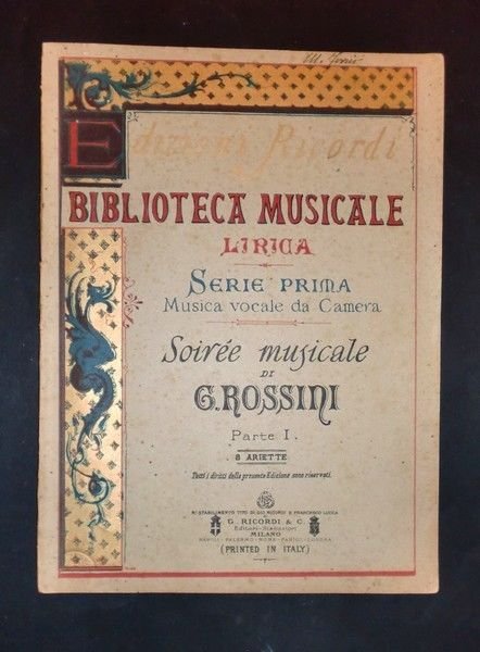 Musica Spartiti - Biblioteca musicale lirica - Serie 1° - … | Immagine principale