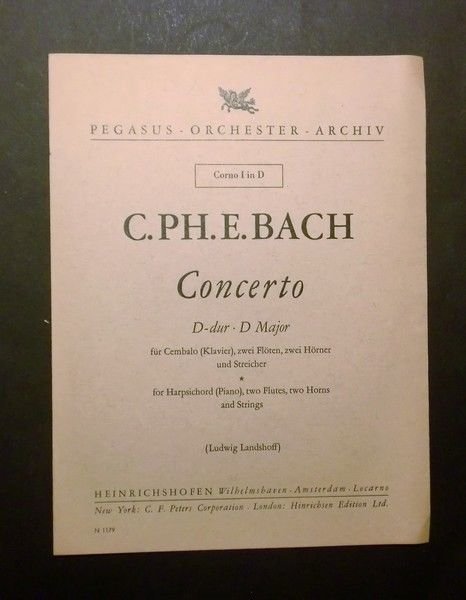 Musica Spartiti - C. Ph. Bach - Concerto D-dur - … | Immagine principale