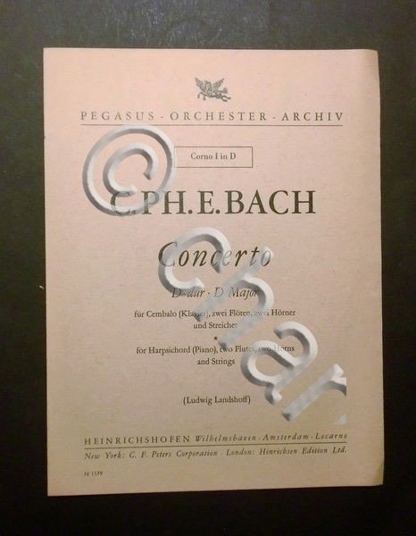 Musica Spartiti - C. Ph. Bach - Concerto D-dur - … | Immagine Gallery 2