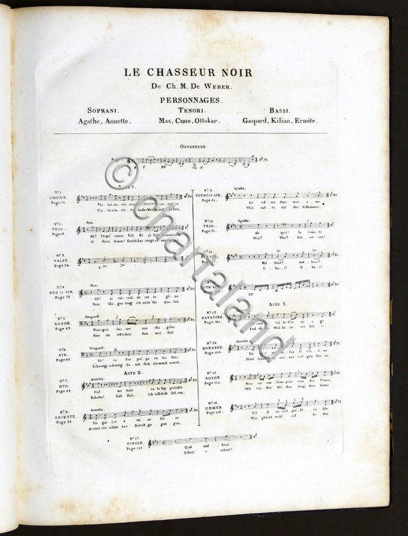 Musica Spartiti - De Weber - Le Chasseur Noir - …