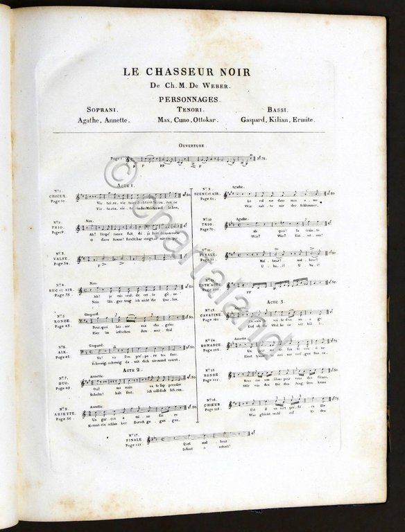 Musica Spartiti - De Weber - Le Chasseur Noir - …