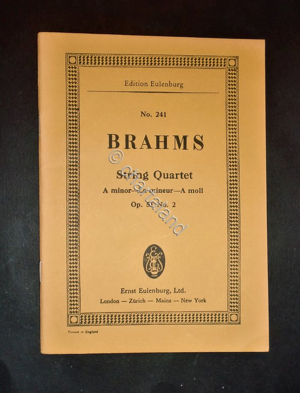 Musica spartiti - Edition Eulenburg No. 241 - Johannes Brahms … | Immagine Gallery 2