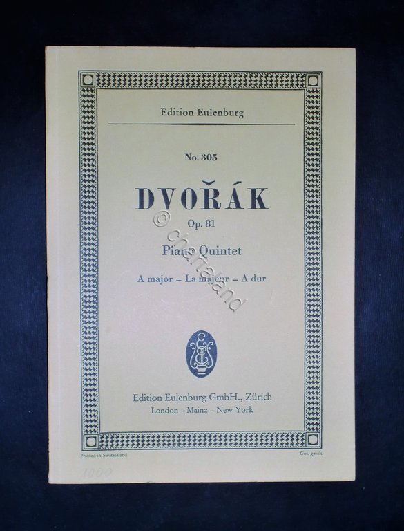 Musica spartiti - Edition Eulenburg No. 305 - Dvoràk - … | Immagine Gallery 2