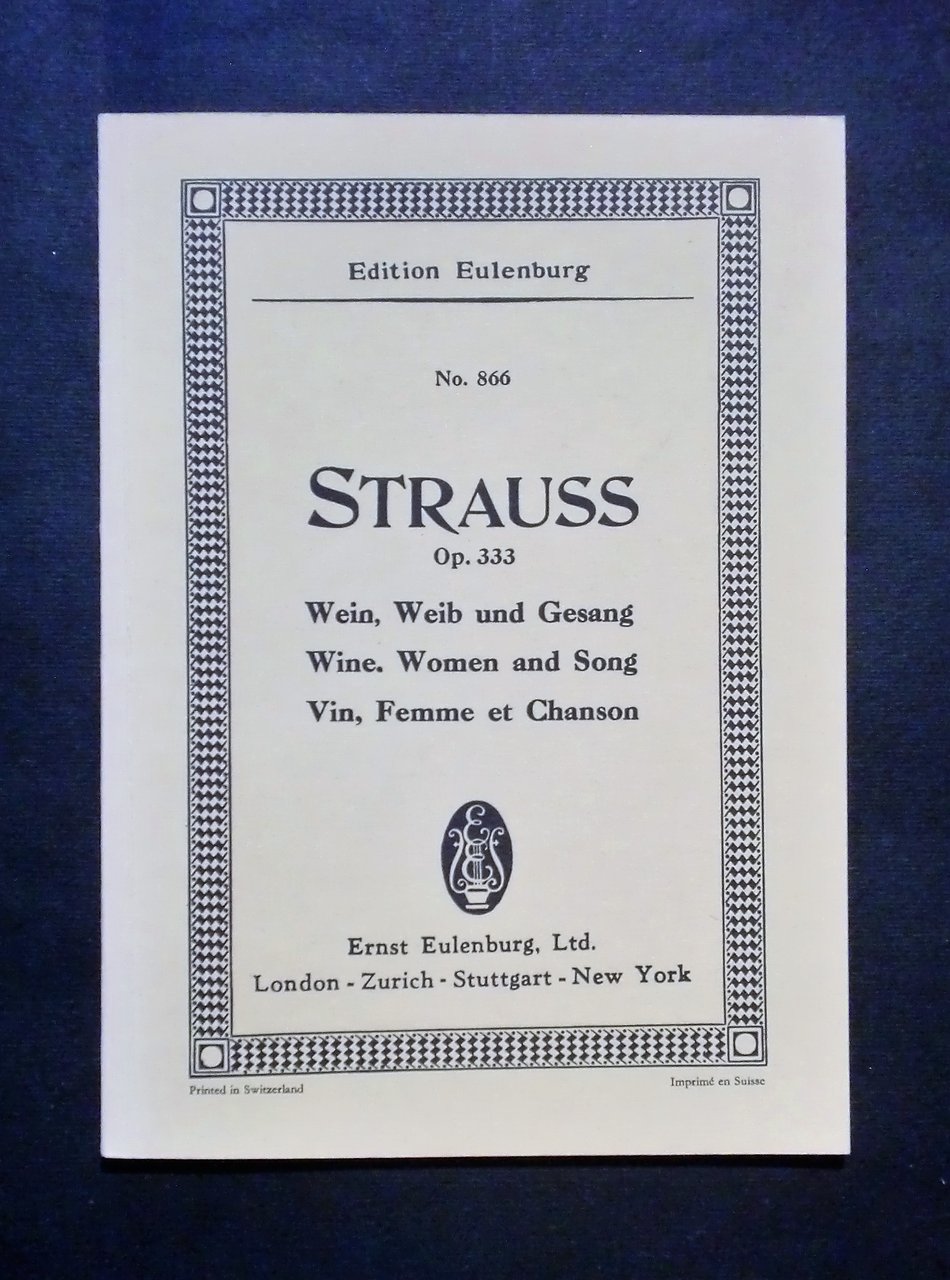 Musica spartiti - Edition Eulenburg No. 866 - Strauss - …