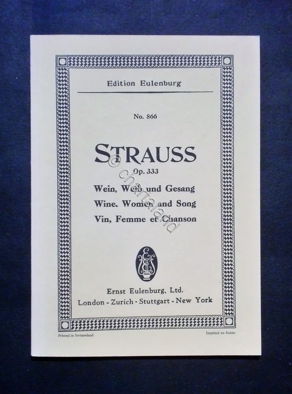 Musica spartiti - Edition Eulenburg No. 866 - Strauss - …