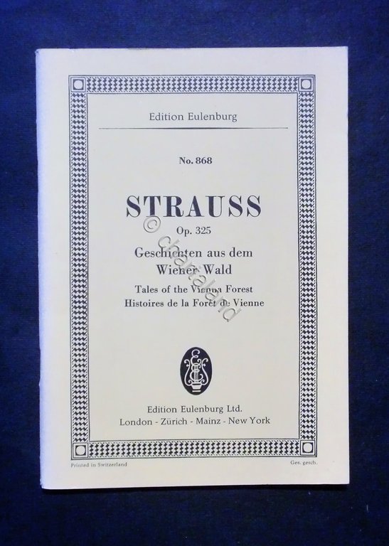 Musica spartiti - Edition Eulenburg No. 868 - Strauss - …