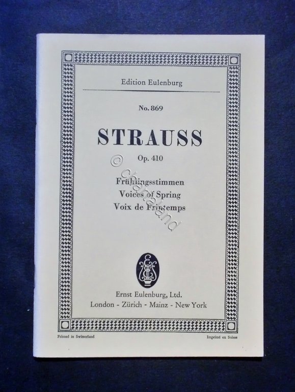 Musica spartiti - Edition Eulenburg No. 869 - Strauss - …