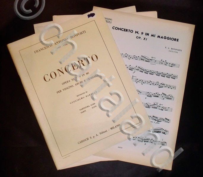 Musica Spartiti - F. A. Bonporti - Concerto opera XI … | Immagine principale