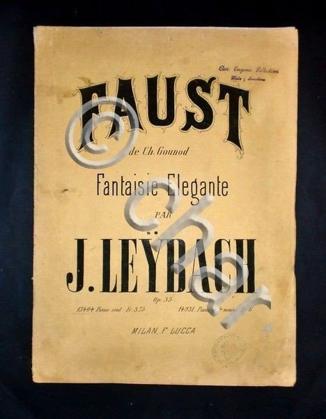 Musica Spartiti - Faust de Ch. Gounod - Fantaisie elegante …