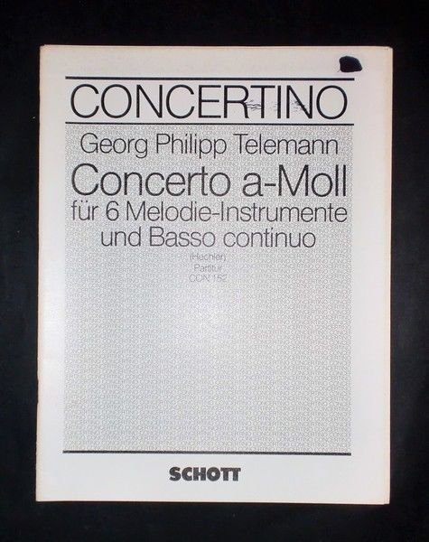 Musica Spartiti - G.P.Telemann - Concerto a-Moll - 6 melodie …