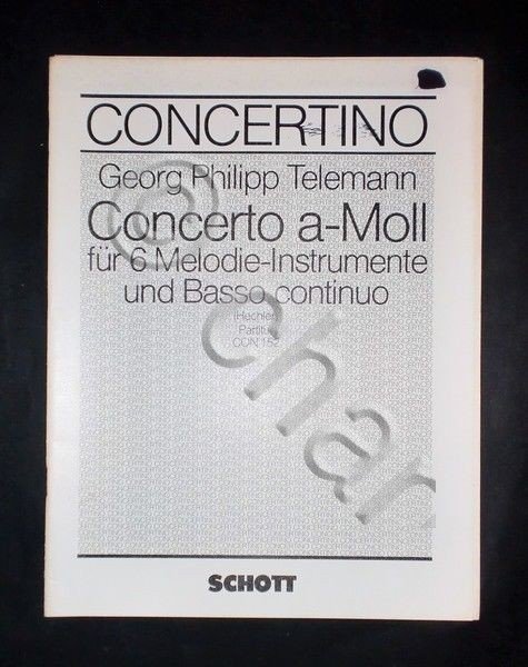 Musica Spartiti - G.P.Telemann - Concerto a-Moll - 6 melodie …