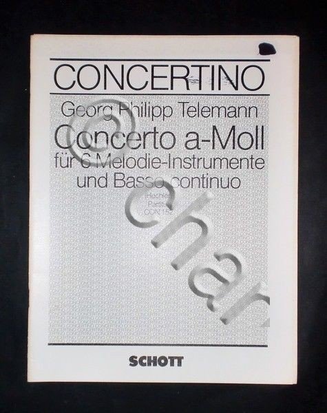 Musica Spartiti - G.P.Telemann - Concerto a-Moll - 6 melodie …
