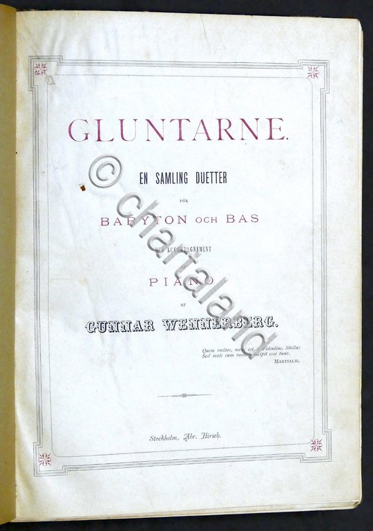 Musica Spartiti - G. Wennerberg - Gluntarne - Canto e … | Immagine Gallery 2