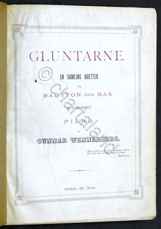 Musica Spartiti - G. Wennerberg - Gluntarne - Canto e … | Immagine Gallery 4