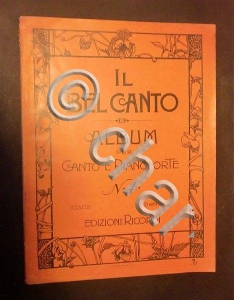 Musica spartiti - Il bel canto - Album per canto … | Immagine Gallery 2