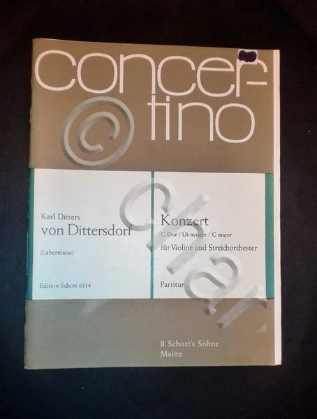 Musica spartiti - K. D. von Dittersdorf - Konzert C-dur …