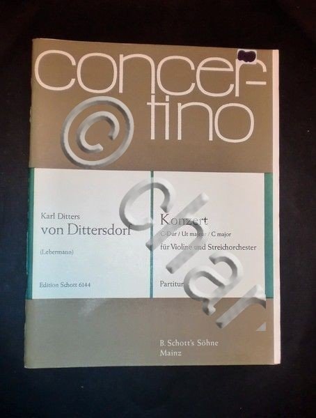 Musica spartiti - K. D. von Dittersdorf - Konzert C-dur …